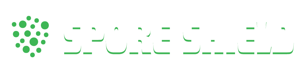 Spore Shield White Logo