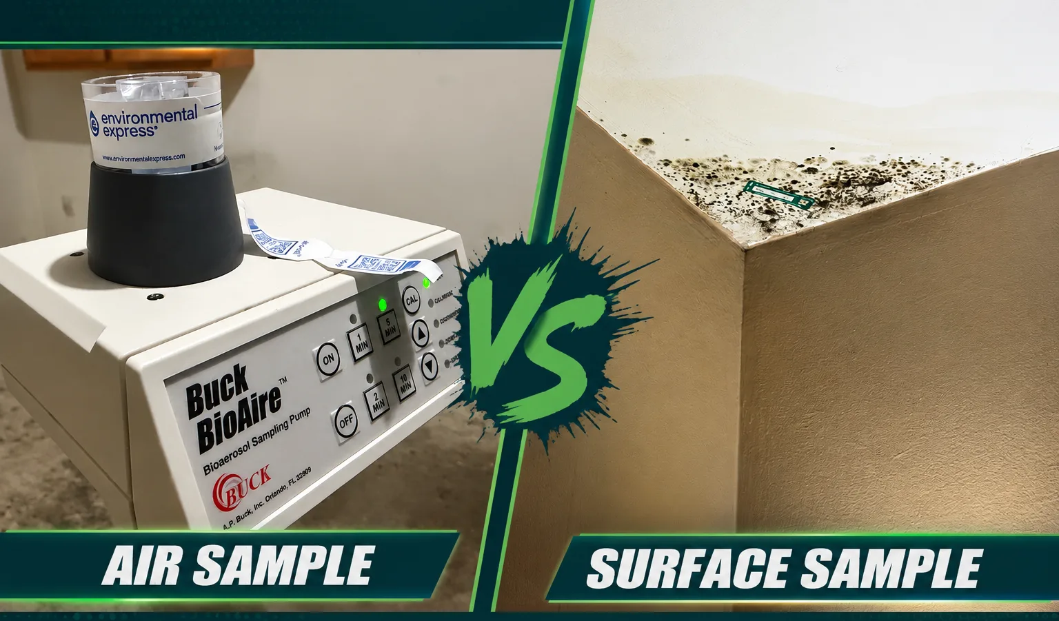 Air Samples vs. Surface Samples: Which Mold Test Do You Actually Need?