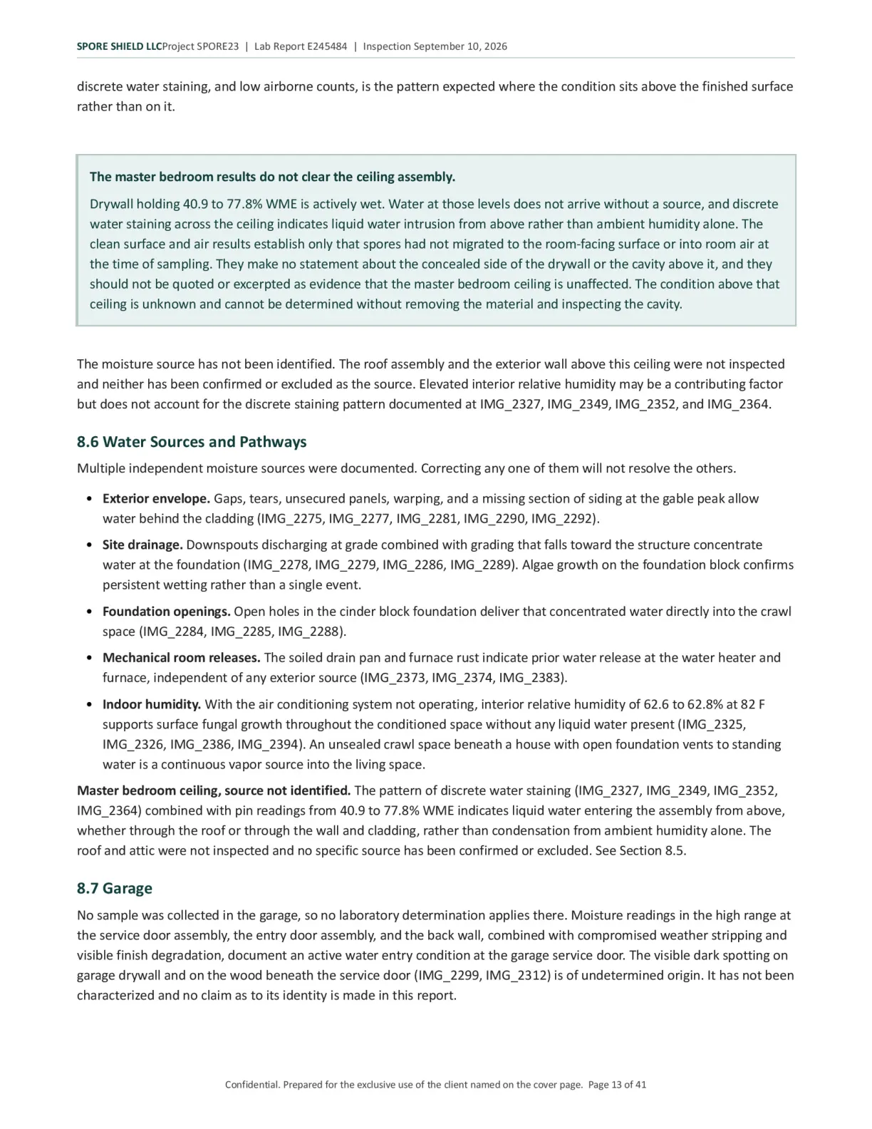 Sample inspection report, page 14 of 61
