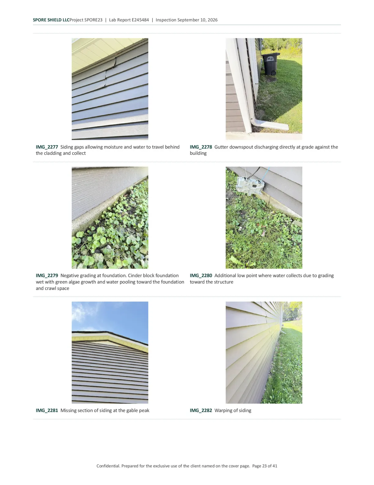 Sample inspection report, page 24 of 61