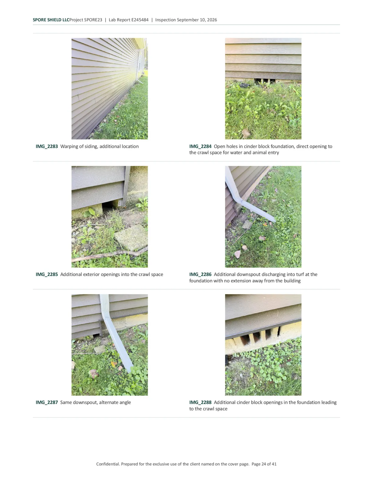 Sample inspection report, page 25 of 61