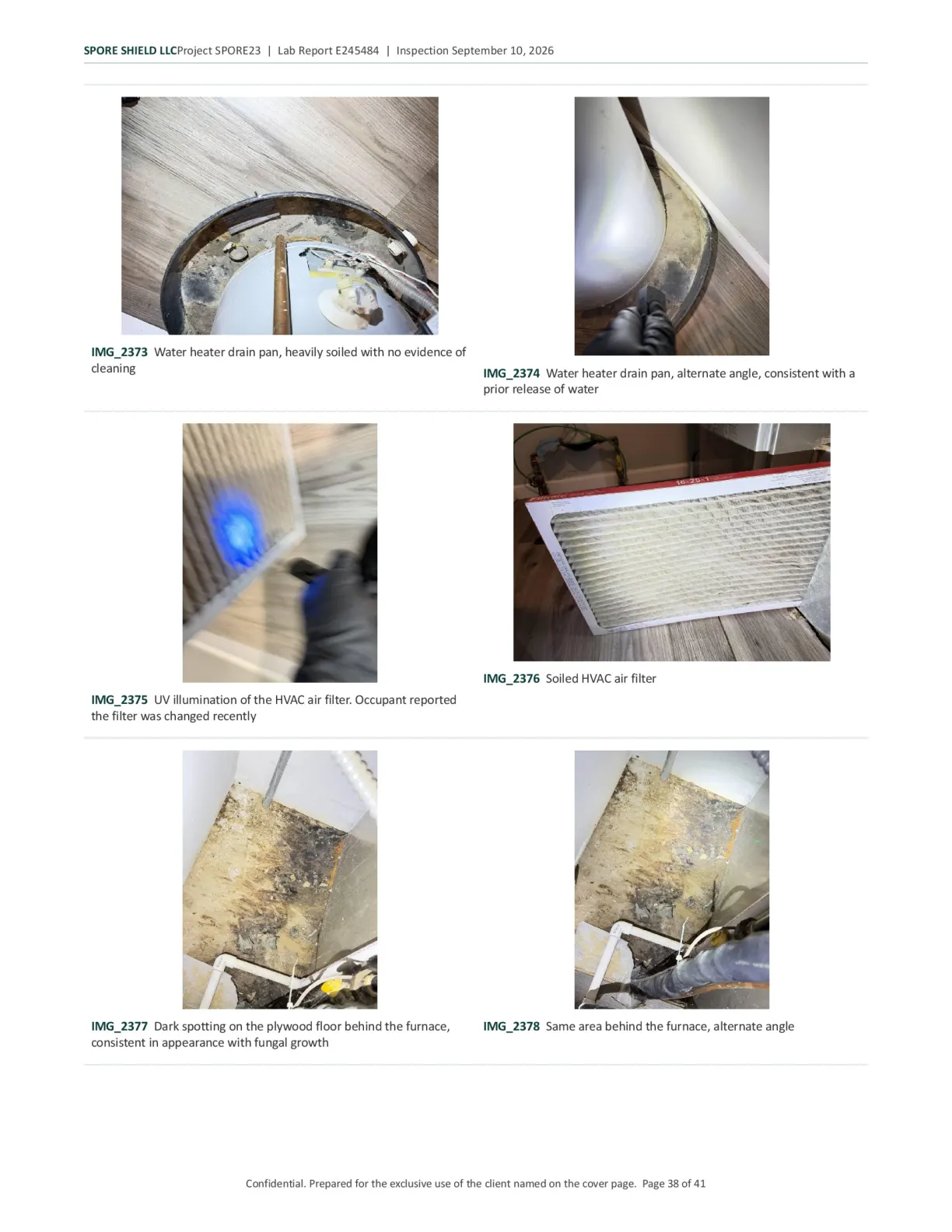 Sample inspection report, page 39 of 61