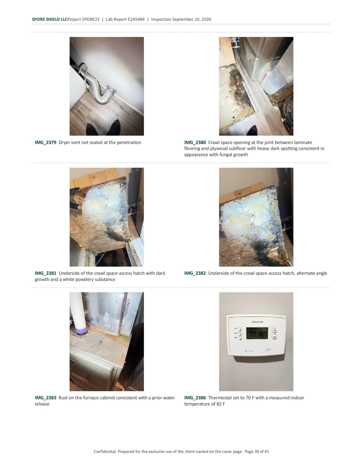 Sample inspection report, page 40 of 61