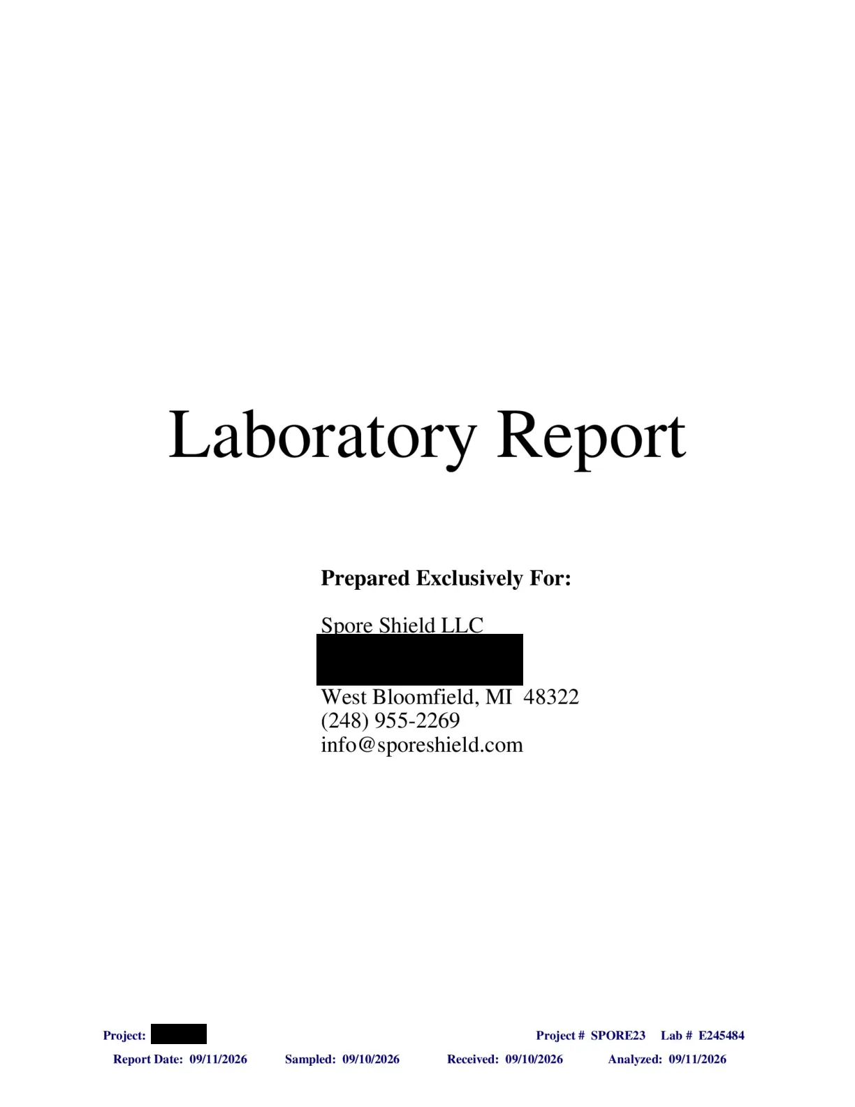 Sample inspection report, page 43 of 61