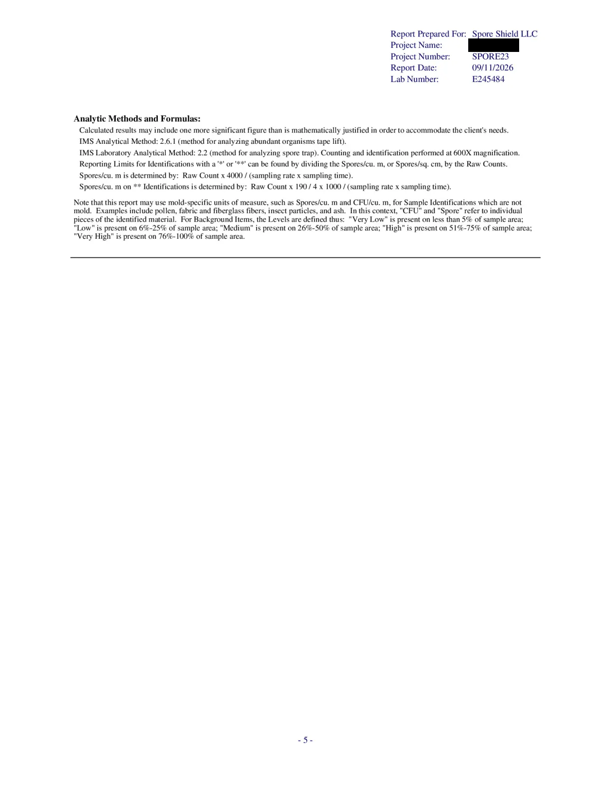 Sample inspection report, page 47 of 61